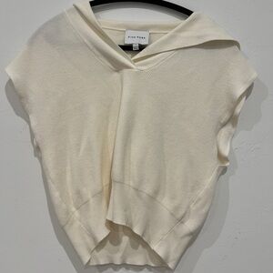 Pink Rose Ivory Knit Sleeveless Top